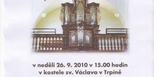 Plakát na nedělní koncert v Trpíně